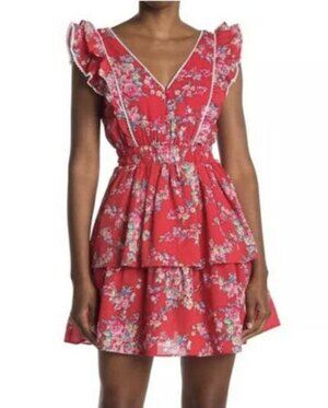 Betsey Johnson Garden Fairy Whimsical Dress M Cottagecore Seersucker Boho